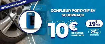 Gonfleur portatif 8V Scheppach