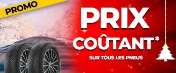 Prix coûtant sur tous les pneus