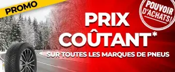 Prix coûtant sur tous les marques de pneus