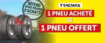 Tracmax 1 pneu acheté= 1 pneu offert