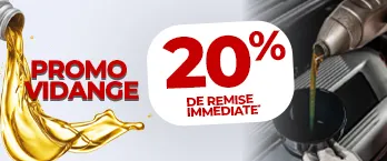 Promo vidange, 20% de remise immédiate