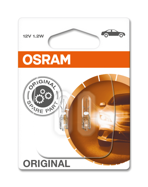 2 Ampoules OSRAM T5 1,2W Original 12V - Roady