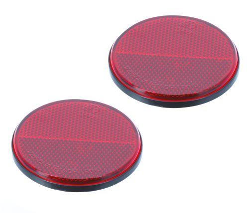 Lot De 12 Catadioptres Ronds Diamètre 60 Mm - Couleurs Orange, Blanc, Rouge, Pour Véhicules Et Remorques