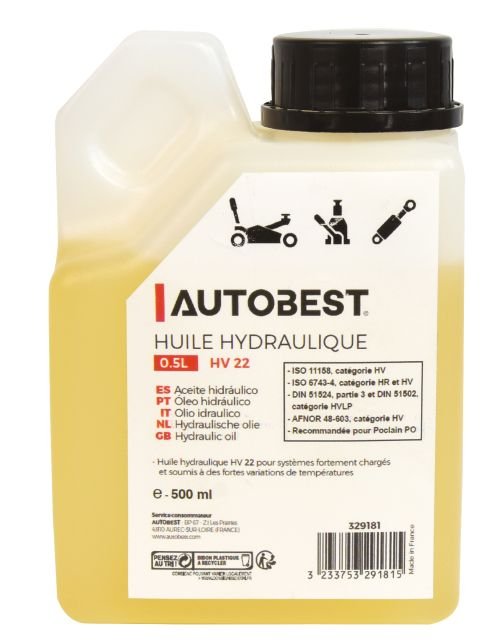 Huile hydraulique 0,5l AUTOBEST - Roady