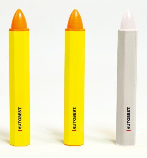 Craie De Graisse Pour Pneus SISA – Couleur Jaune, Résistante à L'Eau, Longueur 9,3 Cm, Diamètre 1,8 Cm
