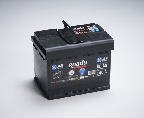 Batterie Start & Stop ROADY AGM N20 60AH 640A - Roady