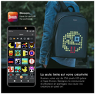 Sac à dos connecté DIVOOM Pixoo avec LED noir