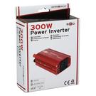 Convertisseur SWISS DRIVE 12V/230V 300W + USB 2.4Ax2 + pinces crocodiles + câble 12V