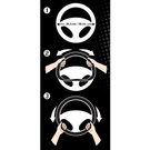 Couvre volant CUSTOMAGIC rose à strass