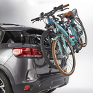 Porte-vélos sur coffre Shiva 2 Elec Mottez  Porte-vélos 2 vélos éléctriques sur coffre Mottez Shiva 2 Elec Porte-vélos sur hayon suspendu Shiva 2 Elec Mottez 