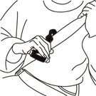 Marteau brise vitres d'urgence noir CARPOINT