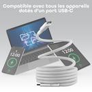 Câble TNB USB-C/USB-C 1.5m gaine aimantée 