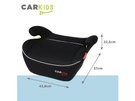 Réhausseur bas CAR KIDS noir/blanc 125-150cm ECE R129 ISIZE 