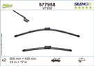 2 Balais d'essuie-glace VALEO Silencio VF958
