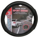 Couvre volant CUSTOMAGIC noir insert carbone