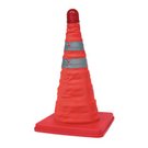 Cône de sécurité haute visibilité pliable avec led clignotante CARPOINT