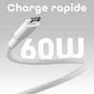 Câble TNB USB-C/USB-C 1.5m gaine aimantée 