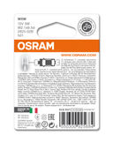 2 Ampoules OSRAM W5W Original 12V