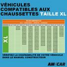 2 Chaussettes à neige AMCAR Textile Taille XL