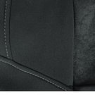 Housses de sièges CUSTOMAGIC Trinidad Noir/Piqûres Blanches Taille 2