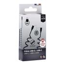 Câble USB-C vers USB-C twist 1m TNB - noir 