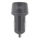 Chargeur allume-cigares TNB 2 USB 4,8 A - Plastique écologique gris eco 