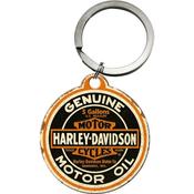 Key Chain Round NOSTALGIC ART Harley-Davidson - Genuine Motor Oil