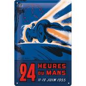Tin Sign 20X30Cm 24H Le Mans NOSTALGIC ART - Racing Night Blue 1955