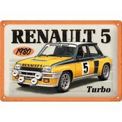 Tin Sign 220X30Cm NOSTALGIC ART Renault - R5 Turbo 1980