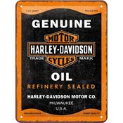 Tin Sign 15X20Cm Harley-Davidson NOSTALGIC ART- Genuine Oil