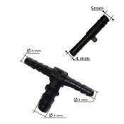 Réducteur et t diamètre 5 a 4mm pour tuyau lave glace PLANET TECH