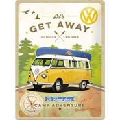 Tin Sign 30 X 40 Cm NOSTALGIC ART Vw Lets Get Away