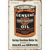 Tin Sign 20X30Cm NOSTALGIC ART Harley-Davidson - Genuine Oil Can