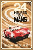 Tin Sign 20X30 NOSTALGIC ART Cm 24H Le Mans - Red Car 1963