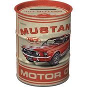 Money Box Oil Barrel Ford Mustang NOSTALGIC ART-Gt 1967 Motor Oil