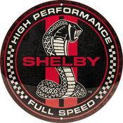 Round Tin Sign 35Cm NOSTALGIC ART Shelby - Full Speed Cobra Snake