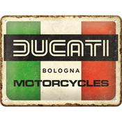 Tin Sign  15Cm X 20Cm NOSTALGIC ART Ducati-Italy Giugiaro Logo