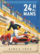 Plaque 30x40cm 24h Le Mans NOSTALGIC ART Racing poster blue