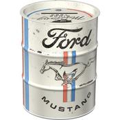 Money Box Oil Barrel Ford Mustang NOSTALGIC ART - Horse & Stripes Logo