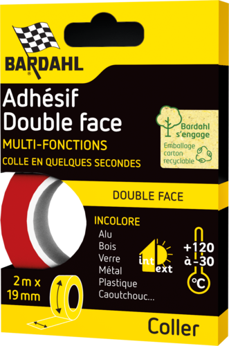 Double face transparent BARDAHL 19mm x 2m Double face transparent BARDAHL 19mm x 2m