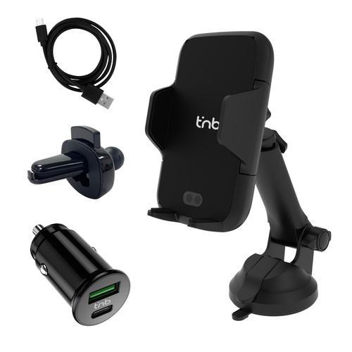 Pack support motorisé 3 en 1 + chargeur allume-cigare + câble USB-C 