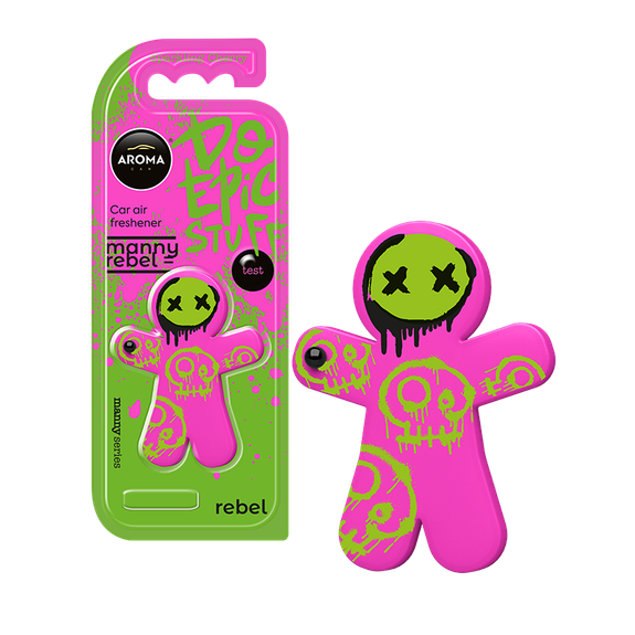 Désodorisant AROMA CAR polymer manny rebel - sparkling cherry