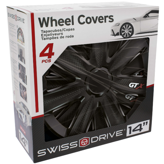 JEU D'ENJOLIVEURS 14'' CARBON BLACK SWISSDRIVE