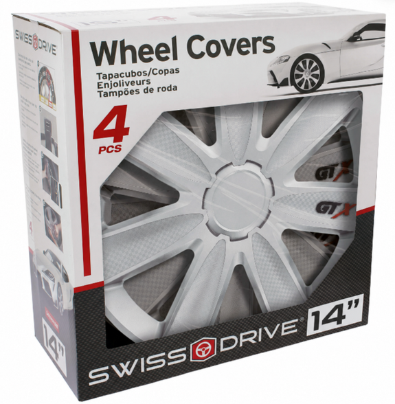 JEU D'ENJOLIVEURS 14'' CARBON SILVER SWISSDRIVE