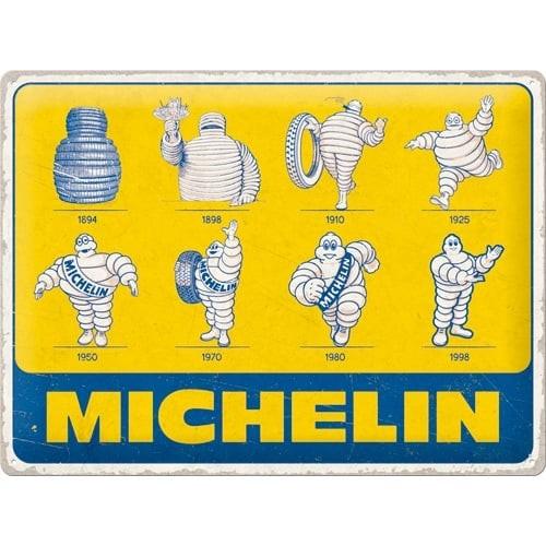 Plaque 30 x 40cm Michelin NOSTALGIC ART Logo Evolution