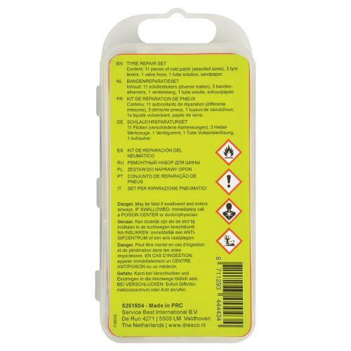 KIT DE REPARATION PNEUS VELO RUSTINES/COLLE/ABRASIF CARPOINT