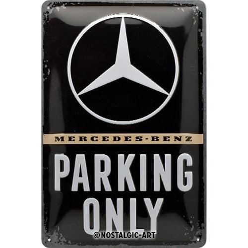 Plaque 20x30 Mercedes NOSTALGIC ART Parking Only
