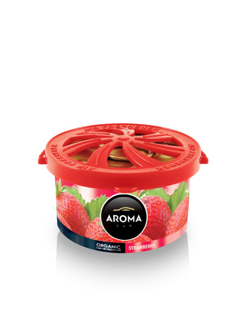 Désodorisant AROMA CAR organic  strawberry 40g