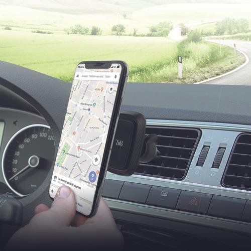 Support magnétique premium pour grille d'aération finition carbone TNB - noir