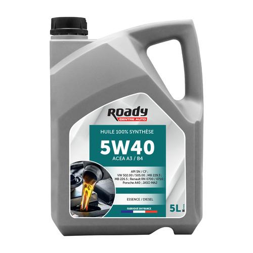 Huile moteur ROADY 5W40 Essence et Diesel 5L